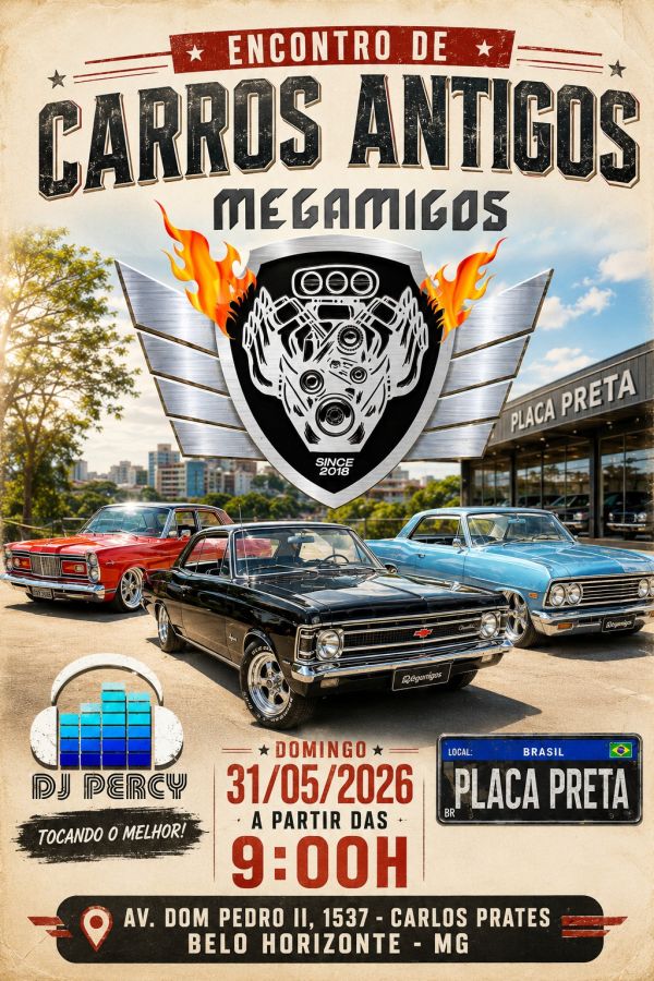 Flyer do encontro: Carlos Prates / BH