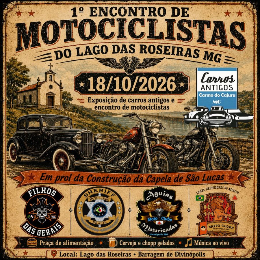 Flyer do encontro: Lago das Roseiras