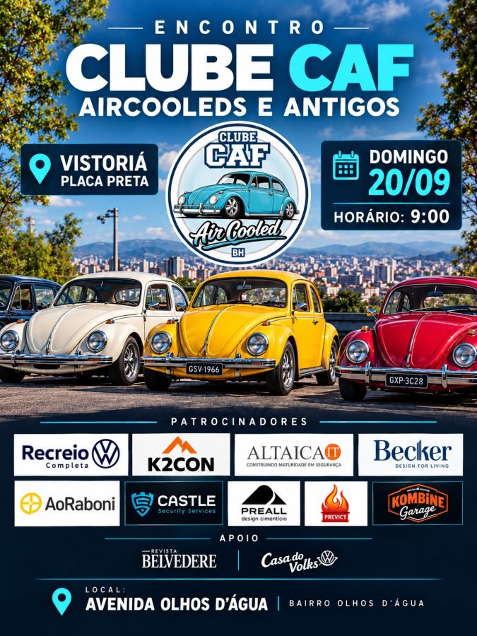 Flyer do encontro: CAF - Olhos d Água / BH